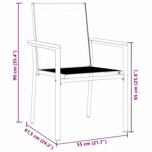 Комплект за хранене в градината 7 pcs Черно