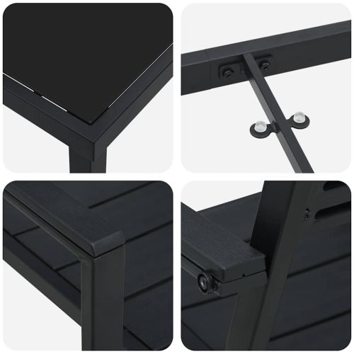 Комплект за хранене в градината 9 pcs Черно