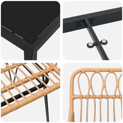 Комплект за хранене в градината 7 pcs Кафяво