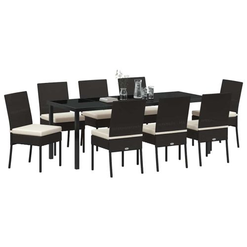 Комплект за хранене в градината 9 pcs Черно