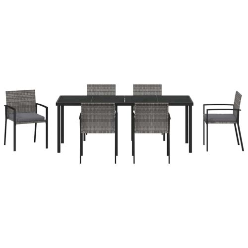 Комплект за хранене в градината 6 pcs Сив