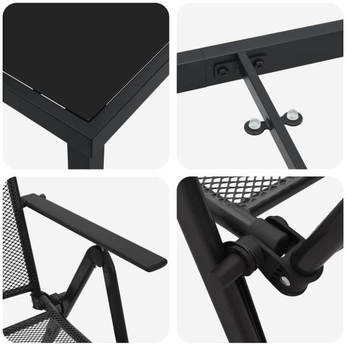 Комплект за хранене в градината 9 pcs Антрацит