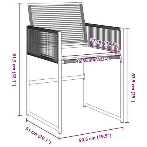 Комплект за хранене в градината 9 pcs Черно