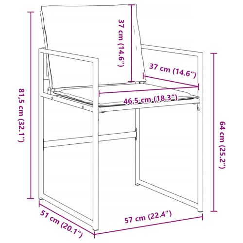 Комплект за хранене в градината 9 pcs Черно