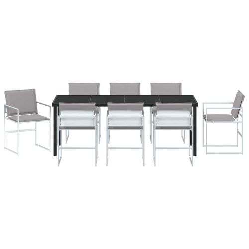 Комплект за хранене в градината 9 pcs Бяло