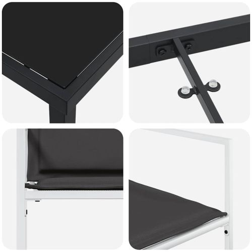 Комплект за хранене в градината 9 pcs Бяло