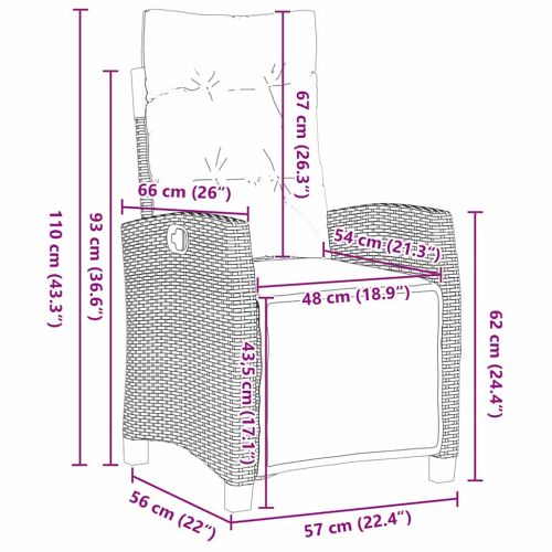 Комплект за хранене в градината 9 pcs Черно полиратан