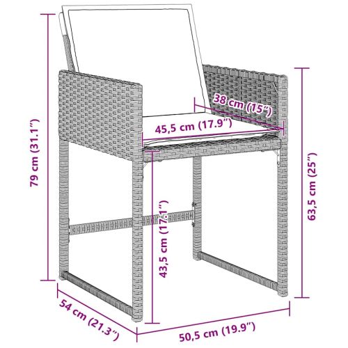 Комплект за хранене в градината 9 pcs Светлосиво полиратан