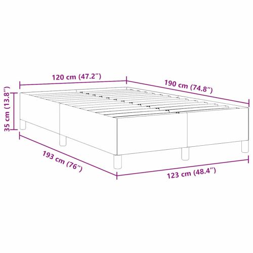 Легло с пружинирана основа Крем 120 x 190 cm Кордюрова тъкан