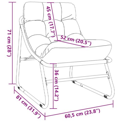 Градинска мебел с възглавница 2 pcs Черно 60,5 x 81 x 71 см