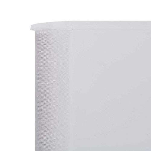 Параван против вятър от 3 панела текстил 400x80 см пясъчнобял