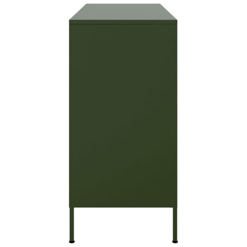 Бюфет, маслиненозелен, 100,5x39x79 см, стомана