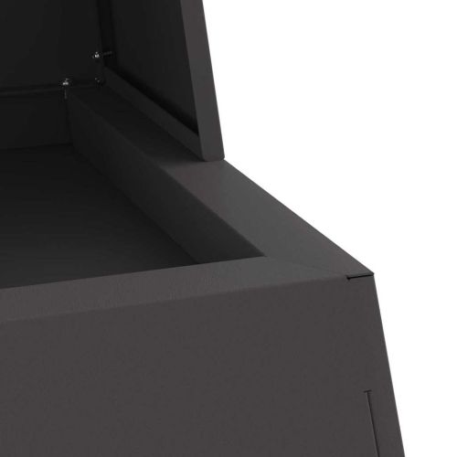 Огнище Черно 60 x 35 x 100 см Стомана