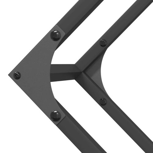 Стойка за дърва за огрев черна 100x25x100 cm