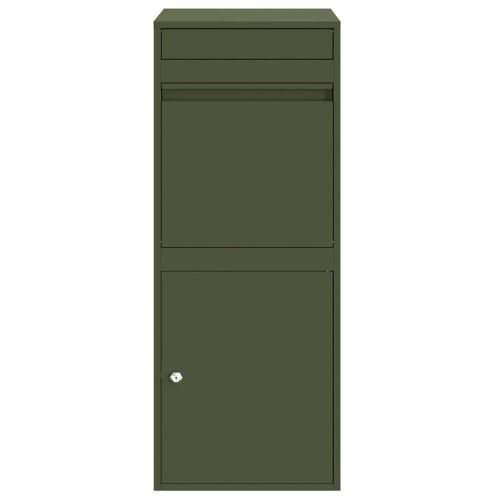 Пощенска кутия за пратки Маслиненозелен 41 x 38 x 103 см