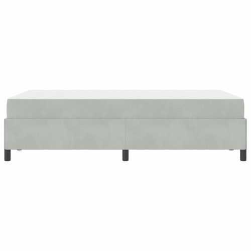 Рамка за легло с матрак Светлосиво 120 x 190 cm текстил