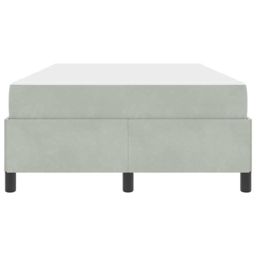 Рамка за легло с матрак Светлосиво 120 x 190 cm текстил