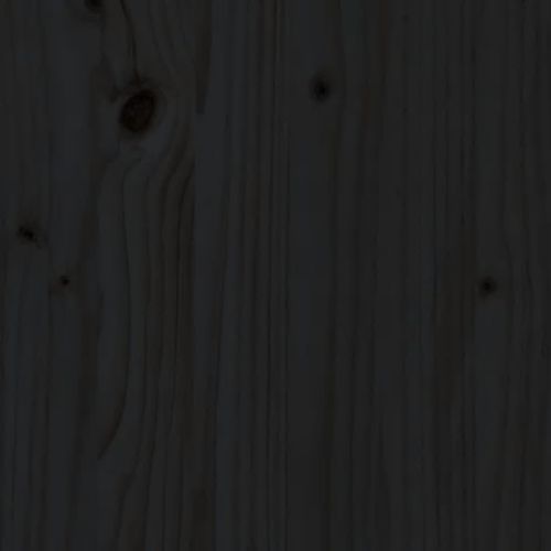 Рамка за легло, бор масив, 200x200 см, черна