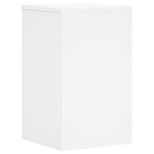 Стойки за растения 2 бр бели 30x30x50 см инженерно дърво