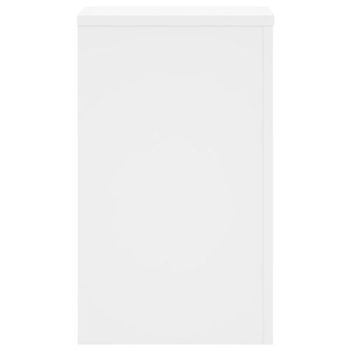 Стойки за растения 2 бр бели 30x30x50 см инженерно дърво