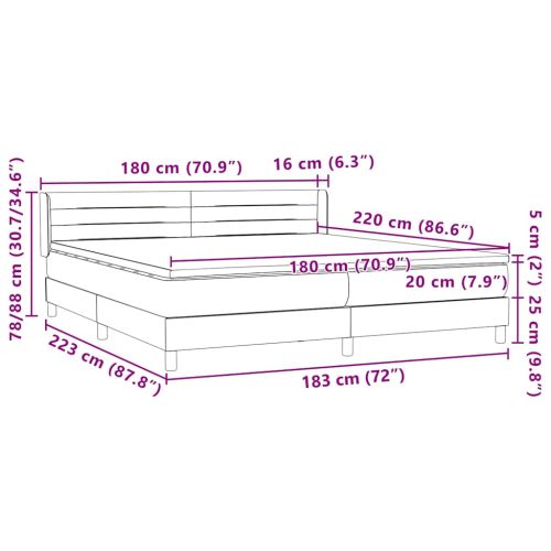 Боксспринг легло с матрак, тъмнозелено, 180x220 см, кадифе