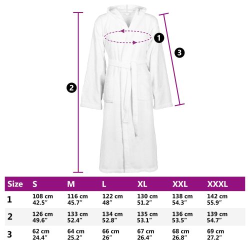 Халат за баня KINN Бяло XXXL Памук