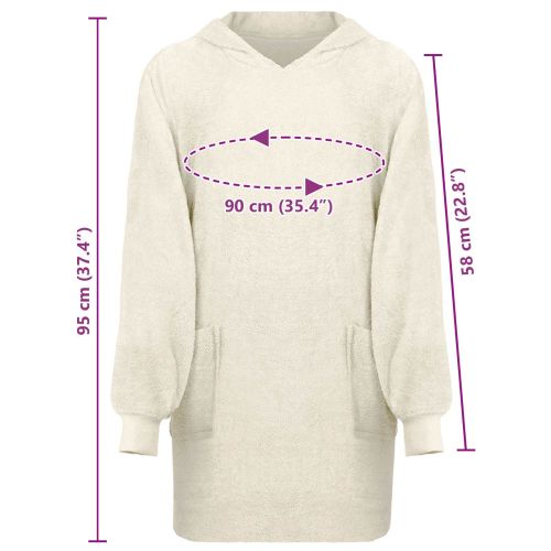 Одеяло с качулка KINN Крем L Памук