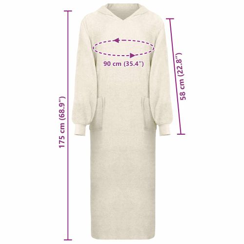 Одеяло с качулка KINN Крем XXL Памук