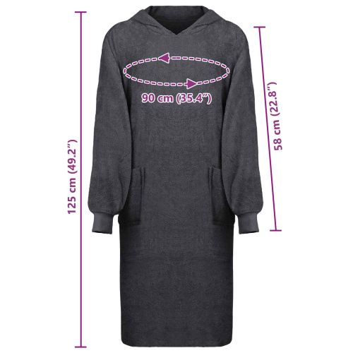 Одеяло с качулка KINN Антрацит XL Памук