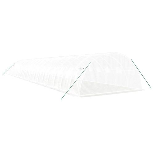 Оранжерия със стоманена рамка бяла 72 м² 18x4x2 м