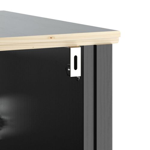 Комплект мебели за баня от 3 части BERG черен бор масив