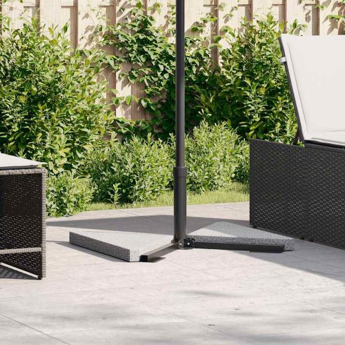 Тежестни дискове за чадър, 2 бр., сив гранит, триъгълни, 14 кг