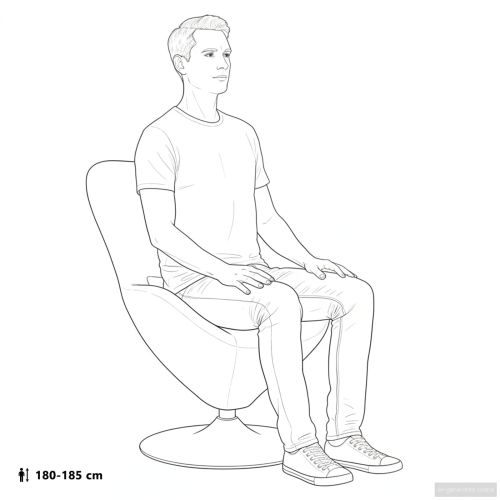 Яйцевиден стол с столче with Footstool Синьо Кадифе