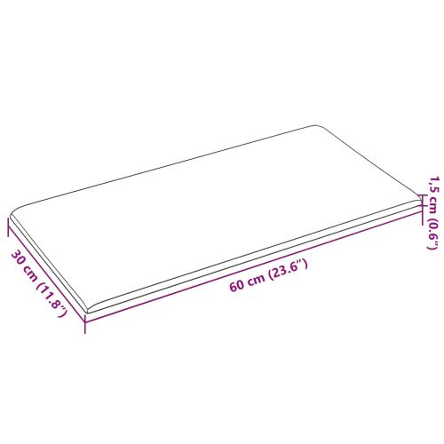 Стенно табло за легло 12 pcs Тъмен сив 60 x 30 cm текстил