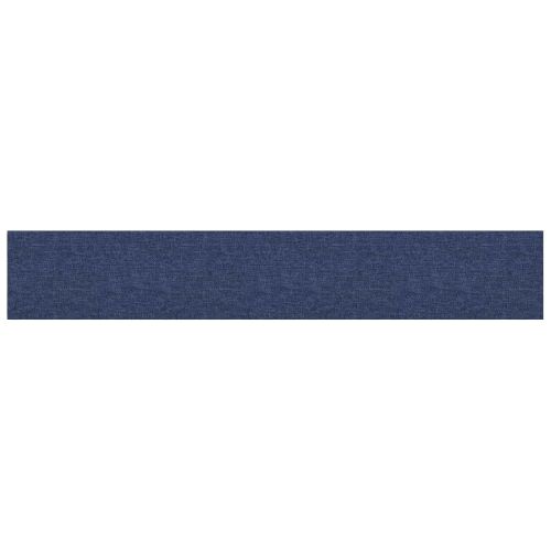 Стенно табло за легло 12 pcs Синьо 90 x 15 cm текстил