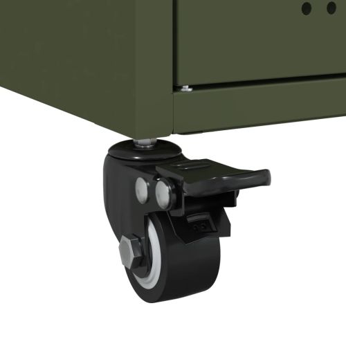 Бюфет, маслиненозелен, 100,5x39x72 см, стомана