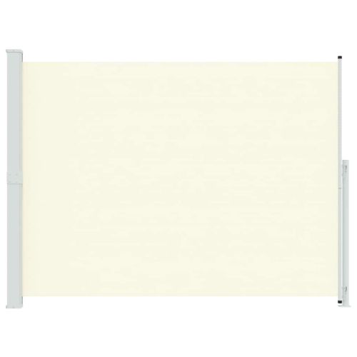 Прибираща се дворна странична тента, 220x300 см, кремава