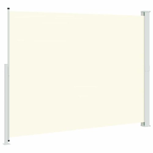 Прибираща се дворна странична тента, 220x300 см, кремава