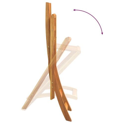 Сгъваеми бар табуретки за открито, 2 бр, акациево дърво масив