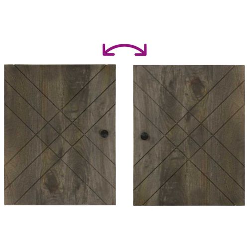 Комплект мебели за баня от 5 части Черно масивно дърво Манго