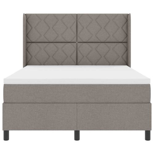 Легло с пружинирана основа с матрак Таупе 160 x 200 cm текстил