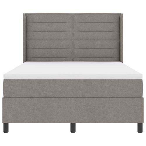 LED кутия за пружини с легло Таупе 160 x 200 cm текстил