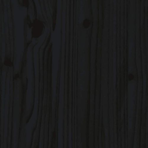 Кучешко легло, черно, 65,5x50,5x70 см, борова дървесина масив