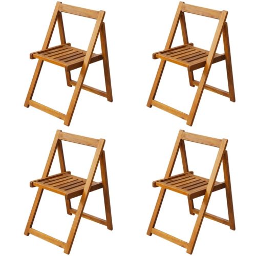 Градински трапезен комплект, сгъваем, 5 части, акация масив