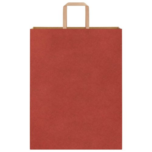 Хартиени торбички 250 бр с дръжки червени 32x12x42 см