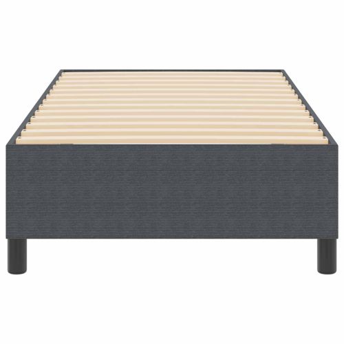 Платформено легло Тъмен сив 90 x 200 cm текстил