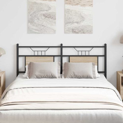 Резервна табла за легло Дъб Сонома 140 cm Изработена дървесина и стомана