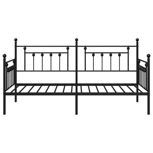 Рамка за легло за ден Черно 107 x 203 cm Стомана