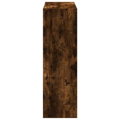 Библиотека, опушен дъб, 102x32x102 см, инженерно дърво