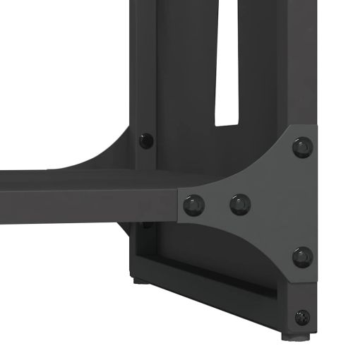 Стойка за дърва, черна, 40x30x80 см, студеновалцувана стомана